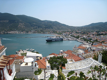 Vistas del puerto de Skópelos - Islas Griegas
